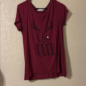 Red Relaxed Short Sleeve T-Shirt